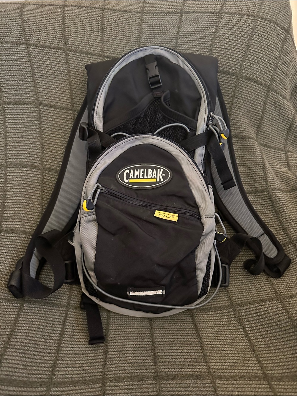 VTG CamelBak MULE Hydration Pack Backpack Black Gray NO Bladder Biking Hiking